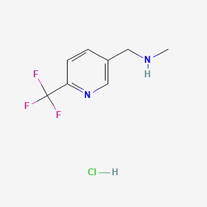 molecular formula C8H10ClF3N2 B14081071 N-Methyl-1-(6-(trifluoromethyl)pyridin-3-yl)methanamine hydrochloride 