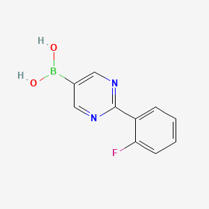 molecular formula C10H8BFN2O2 B14081158 (2-(2-Fluorophenyl)pyrimidin-5-yl)boronic acid 