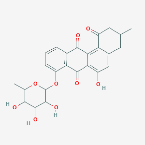 molecular formula C25H24O9 B14081196 6-hydroxy-3-methyl-8-(3,4,5-trihydroxy-6-methyloxan-2-yl)oxy-3,4-dihydro-2H-benzo[a]anthracene-1,7,12-trione 