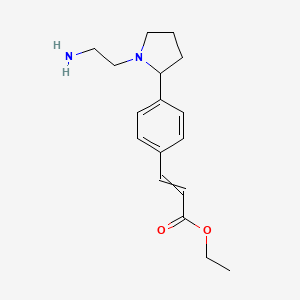 molecular formula C17H24N2O2 B14081218 Ethyl 3-[4-[1-(2-aminoethyl)pyrrolidin-2-yl]phenyl]prop-2-enoate 