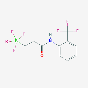 B1408135 Potassium trifluoro(3-oxo-3-((2-(trifluoromethyl)phenyl)amino)propyl)borate CAS No. 1705578-30-8