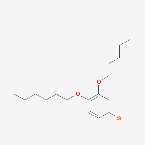 molecular formula C18H29BrO2 B14081351 4-Bromo-1,2-bis(hexyloxy)benzene CAS No. 200959-51-9