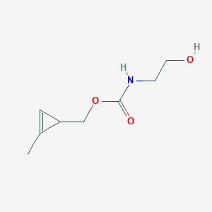 molecular formula C8H13NO3 B14081433 (2-Methylcycloprop-2-en-1-yl)methyl (2-hydroxyethyl)carbamate 
