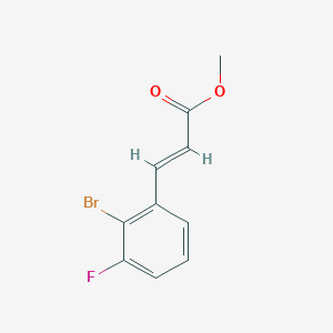 molecular formula C10H8BrFO2 B14081524 methyl (2E)-3-(2-bromo-3-fluorophenyl)prop-2-enoate 