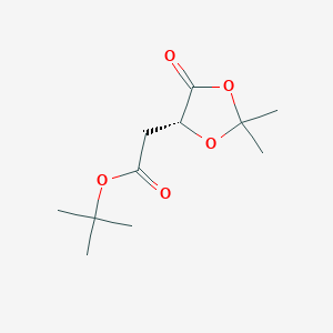 molecular formula C11H18O5 B14081664 tert-butyl (R)-2-(2,2-dimethyl-5-oxo-1,3-dioxolan-4-yl)acetate 