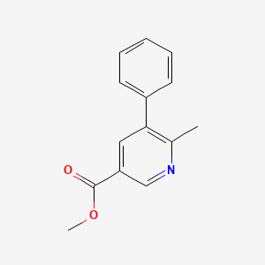 molecular formula C14H13NO2 B14081732 Methyl 6-methyl-5-phenylpyridine-3-carboxylate CAS No. 10176-84-8