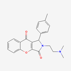 molecular formula C22H22N2O3 B14081750 2-(2-(Dimethylamino)ethyl)-1-(p-tolyl)-1,2-dihydrochromeno[2,3-c]pyrrole-3,9-dione 