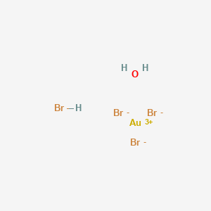 molecular formula AuBr4H3O B14081805 Gold(3+);tribromide;hydrate;hydrobromide 