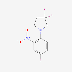 molecular formula C10H9F3N2O2 B1408195 3,3-Difluoro-1-(4-fluoro-2-nitrophenyl)pyrrolidine CAS No. 1774896-54-6