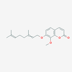 molecular formula C20H24O4 B14082084 7-[(3,7-Dimethylocta-2,6-dien-1-yl)oxy]-8-methoxy-2h-chromen-2-one CAS No. 484-13-9