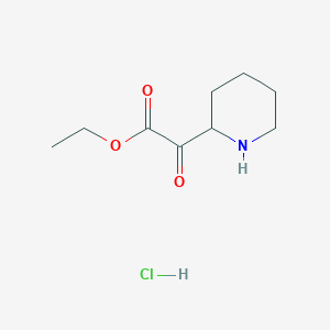 molecular formula C9H16ClNO3 B1408211 Ethyl oxo(piperidin-2-yl)acetate hydrochloride CAS No. 1823547-10-9