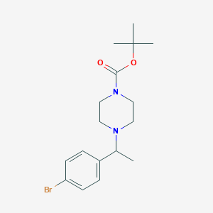 molecular formula C17H25BrN2O2 B1408216 Tert-butyl 4-(1-(4-bromophenyl)ethyl)piperazine-1-carboxylate CAS No. 1704069-46-4
