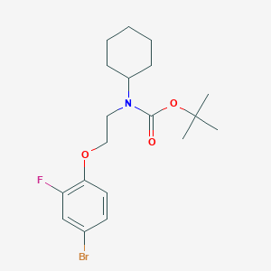molecular formula C19H27BrFNO3 B1408217 Tert-butyl (2-(4-bromo-2-fluorophenoxy)ethyl)(cyclohexyl)carbamate CAS No. 1704097-35-7