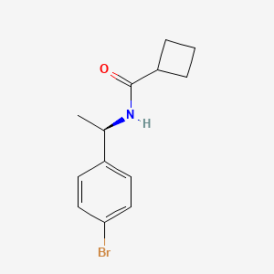 molecular formula C13H16BrNO B14082174 N-[(1R)-1-(4-bromophenyl)ethyl]cyclobutanecarboxamide CAS No. 286442-93-1