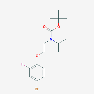 molecular formula C16H23BrFNO3 B1408226 Tert-butyl (2-(4-bromo-2-fluorophenoxy)ethyl)(isopropyl)carbamate CAS No. 1704097-32-4