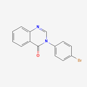 molecular formula C14H9BrN2O B14082275 3-(4-Bromophenyl)quinazolin-4(3H)-one CAS No. 24122-32-5