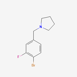 molecular formula C11H13BrFN B1408231 1-(4-Bromo-3-fluorobenzyl)pyrrolidine CAS No. 1704095-96-4