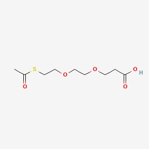 molecular formula C9H16O5S B14082345 3-(2-(2-(Acetylthio)ethoxy)ethoxy)propanoic acid 