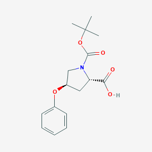 molecular formula C16H21NO5 B140824 (2S,4R)-Boc-4-phenoxy-pyrrolidine-2-carboxylic acid CAS No. 147267-15-0
