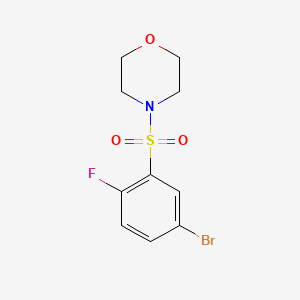 molecular formula C10H11BrFNO3S B1408248 4-((5-Bromo-2-fluorophenyl)sulfonyl)morpholine CAS No. 1643915-62-1
