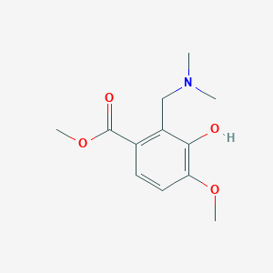 molecular formula C12H17NO4 B14082596 Methyl 2-[(dimethylamino)methyl]-3-hydroxy-4-methoxybenzoate 