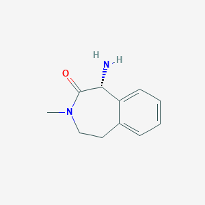 molecular formula C11H14N2O B14082919 (R)-1-amino-3-methyl-1,3,4,5-tetrahydro-2H-benzo[d]azepin-2-one 