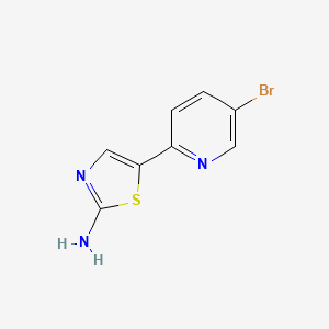 molecular formula C8H6BrN3S B14082959 5-(5-Bromo-2-pyridinyl)-2-thiazolamine 