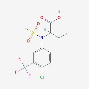 2-[[4-Chloro-3-(trifluoromethyl)phenyl](methylsulfonyl)amino]butanoic acid