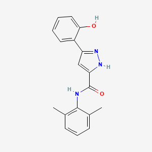 molecular formula C18H17N3O2 B14083005 N-(2,6-dimethylphenyl)-5-(2-hydroxyphenyl)-1H-pyrazole-3-carboxamide 