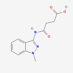 molecular formula C12H13N3O3 B1408306 4-[(1-methyl-1H-indazol-3-yl)amino]-4-oxobutanoic acid CAS No. 1440535-79-4
