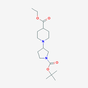 t-Butyl 3-[4-(ethoxycarbonyl)piperidin-1-yl]pyrrolidine-1-carboxylate