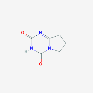 molecular formula C6H7N3O2 B140831 Pyrrolo[1,2-A]-1,3,5-triazine-2,4(3H,6H)-dione, 7,8-dihydro-(9CI) CAS No. 133365-44-3