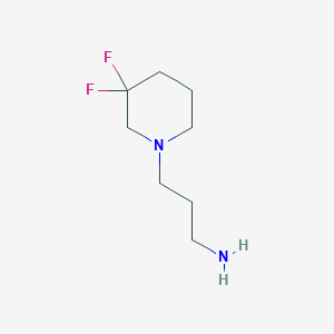 molecular formula C8H16F2N2 B1408315 3-(3,3-Difluoropiperidin-1-yl)propan-1-amine CAS No. 1103586-76-0