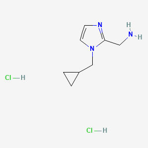 {[1-(Cyclopropylmethyl)-1H-imidazol-2-yl]methyl}amine dihydrochloride