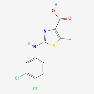 molecular formula C11H8Cl2N2O2S B1408320 2-(3,4-Dichlorophenylamino)-5-methylthiazole-4-carboxylic acid CAS No. 1391742-03-2