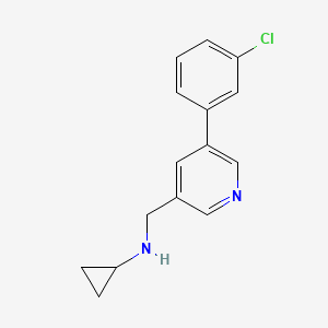 [5-(3-Chlorophenyl)-pyridin-3-ylmethyl]-cyclopropylamine