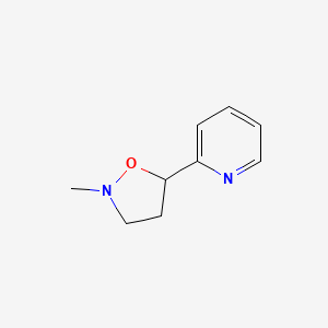molecular formula C9H12N2O B14083226 Pyridine, 2-(2-methyl-5-isoxazolidinyl)- CAS No. 101156-62-1