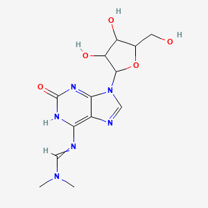 molecular formula C13H18N6O5 B14083231 N6-Dimethylaminomethylidene isoguanosine 