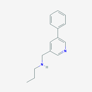 molecular formula C15H18N2 B1408337 [(5-Phenylpyridin-3-yl)methyl](propyl)amine CAS No. 1776576-25-0