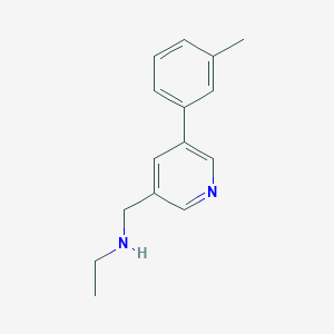 Ethyl({[5-(3-methylphenyl)pyridin-3-yl]methyl})amine
