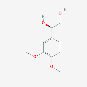 molecular formula C10H14O4 B140834 (1R)-1-(3,4-Dimethoxyphenyl)-1,2-ethanediol CAS No. 326491-79-6