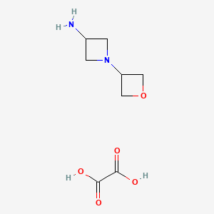 molecular formula C8H14N2O5 B1408340 1-(Oxetan-3-yl)azetidin-3-amine oxalate CAS No. 1630907-32-2