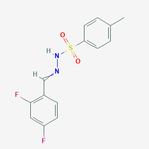 molecular formula C14H12F2N2O2S B14083447 N-[(2,4-difluorophenyl)methylideneamino]-4-methylbenzenesulfonamide 