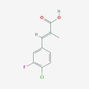 (2E)-3-(4-chloro-3-fluorophenyl)-2-methylprop-2-enoic acid