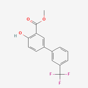 molecular formula C15H11F3O3 B14083491 Methyl 4-hydroxy-3'-(trifluoromethyl)-[1,1'-biphenyl]-3-carboxylate 
