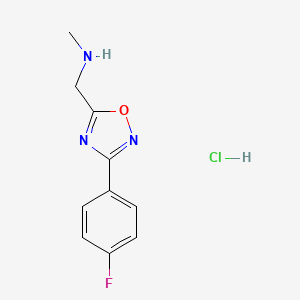 {[3-(4-Fluorophenyl)-1,2,4-oxadiazol-5-yl]methyl}methylamine hydrochloride
