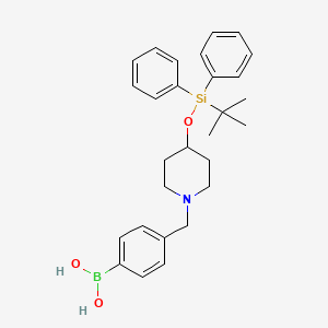 molecular formula C28H36BNO3Si B1408355 (4-((4-((Tert-butyldiphenylsilyl)oxy)piperidin-1-yl)methyl)phenyl)boronic acid CAS No. 1704082-69-8