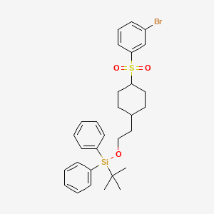 (2-(4-((3-Bromophenyl)sulfonyl)cyclohexyl)ethoxy)(tert-butyl)diphenylsilane