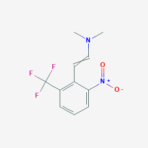 molecular formula C11H11F3N2O2 B14083581 N,N-dimethyl-2-[2-nitro-6-(trifluoromethyl)phenyl]ethenamine 
