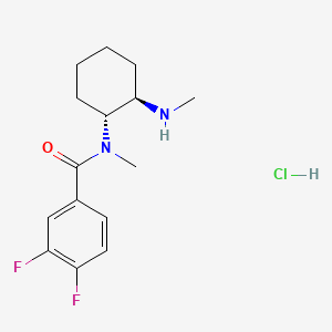 molecular formula C15H21ClF2N2O B14083714 3,4-difluoro-N-methyl-N-[(1R,2R)-2-(methylamino)cyclohexyl]benzamide;hydrochloride CAS No. 2740551-86-2